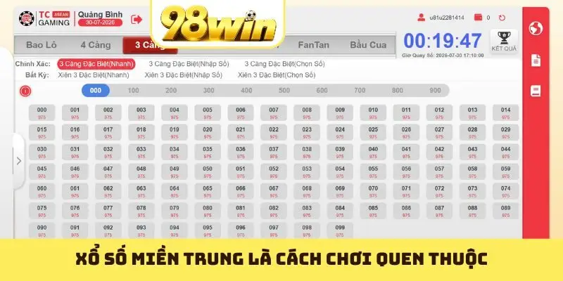 Xổ số Miền Trung là cách chơi quen thuộc